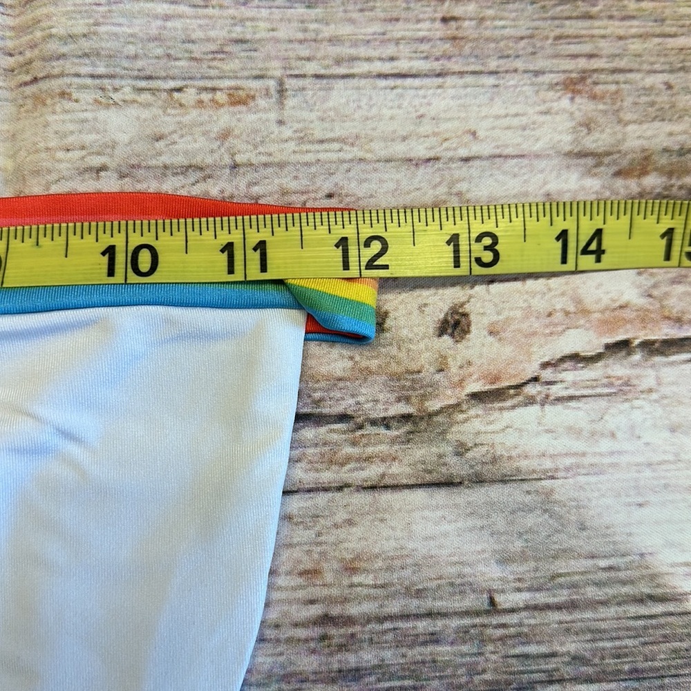 Chaser • White with Rainbow Bikini Bottoms • Sz M • NWT! - Picture 6 of 9